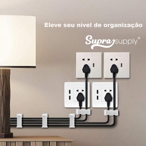 Clips Para Amarrar e organizar fios Auto Adesivo Abre fecha Canaletas Guias de Cabos Tomadas Setup O