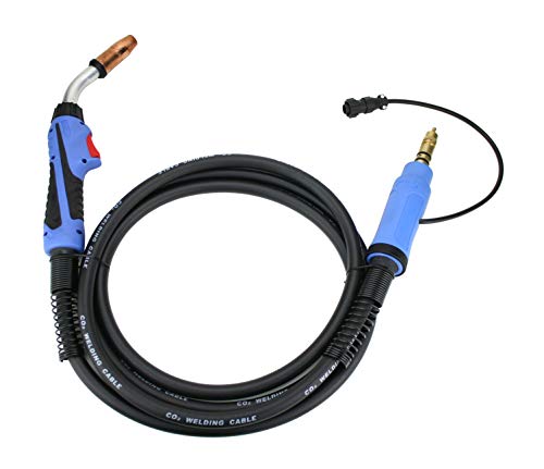 250 Amp MIG Gun Torch Replacement for Miller - 12 Feet Cable - Two-Pin Signal Connector - 169598