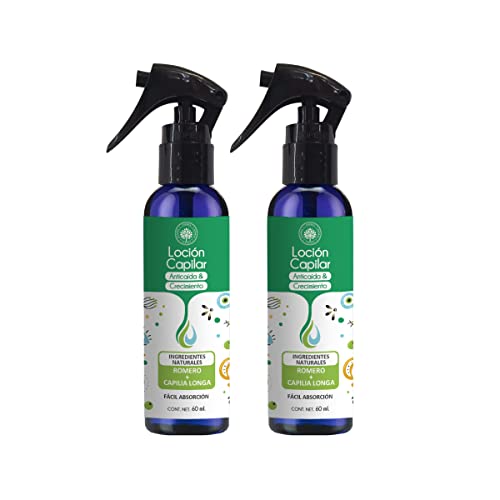 Tratamientos, Beauty ÁRBORA 2 Pack Loción Capilar Antícaída, Estimula el Crecimiento & Promueve la salud Capilar. Tónico con Aceites Esenciales de Romero, Lavanda y Tea Tree....