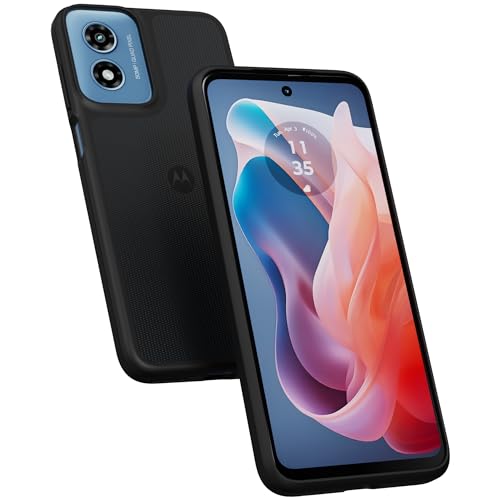 Image of Motorola Moto G Play (2024) Textured Protective Case- Black - Precision fit Shock Absorbing Cases for Enhanced Phone Grip, Style, Drop Protection for Your Moto G Play 2024