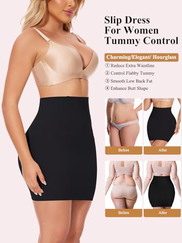 Image of JOYSHAPER Shapewear Slip for Under Dresses Half Slip Tummy Control Dress Skirt Slip Body Shaper