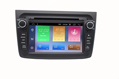 Estock1   Tablet Android 12 para Alfa Romeo Mito, color negro, 4 GB de RAM, 32 GB de ROM, 7 pulgadas, GPS, radio de coche, navegador, WI FI, Bluetooth, Carplay