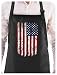 4th of July Vintage Distressed USA Flag BBQ American Flag Cooking Chef Apron One Size Black