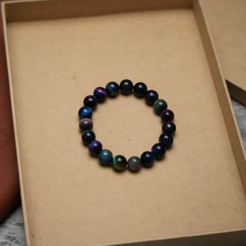 Pietersite Stone Beads Bracelet Certified Pietersite Namibia Chatoyant Bracelet,10MM 7