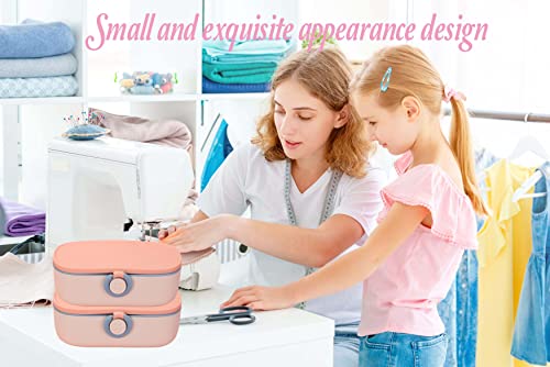 FKOG Sewing Project Kit, 135 Pcs Premium Family Sewing Supplies Repair Kit Sewing Thread Accessories Traveler Sewing Kit DIY Sewing Supplies Organizer (Pink)