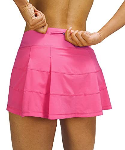 Meivso Women's Pleated Workout Tennis Skirts With Pockets Activewear Sports Skort Built-In Shorts Pink Xs #TOP3