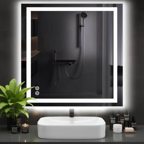 DUMOS LED Bathroom Mirror Bathroom Vanity Mirror 36.1x36.1