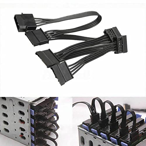 Câble d'alimentation IDE 4 broches vers répartiteur SATA multiple pour SSD HDD interne PC - 3