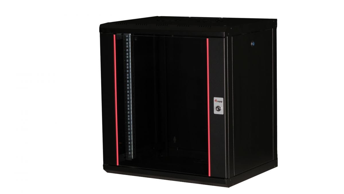 Equip Armoire pour Serveur 19" 12U 600 x 450 mm avec Porte en Verre Noire