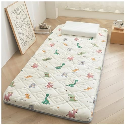 Colchón plegable de suelo japonés grueso, colchón enrollable antideslizante y transpirable para el hogar y el dormitorio, tamaño individual (90 x 200 cm), ideal para mayor comodidad y ahorro de