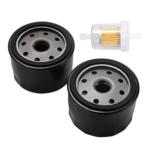 Lawnoval Juego de filtros de aceite para motores Kawasaki FR691V FR651V FX600V con tecnología de filtración avanzada, construcción de metal duradero, fácil instalación, color negro