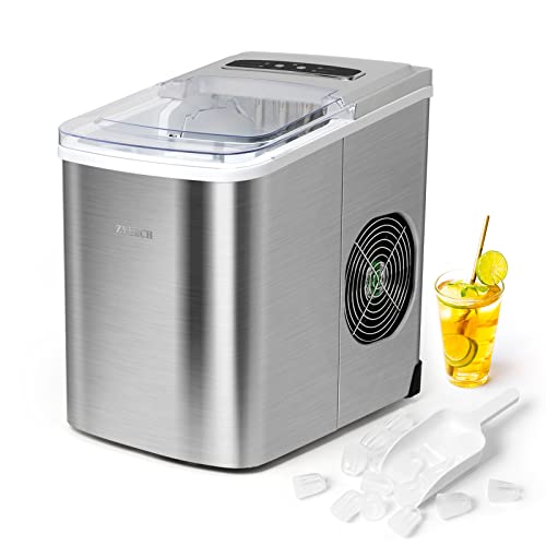 Ice Maker Machine Countertop, 26lb Ice Per Day, Large or Small Ice Option, Easy to Clean, Enjoy Endless Supply of Ice in Party, Office, Patio, Home