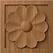 Ekena Millwork ROS03X03MECH Small Medway Square Rosette, 3"W x 3"H x 5/8"P, Cherry