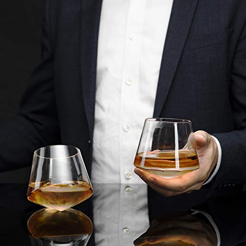 The Wine Savant Diamond Whiskey Decanter L With 2 Diamond Glasses Decanter Set thumb #5