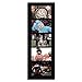 Adeco Decorative Wood Wall Hanging Picture Frame, 4 by 6-Inch, Black, 5-Divided Opening