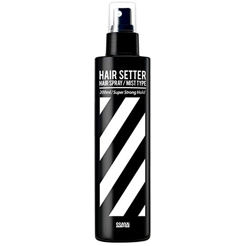 SSANAI Hair Setter - Men's Non-Aerosol Hard Water Hair Spray 6.76 Oz Extra Hold Unscented Stylist Recommended Texturizing Volumizing Root Boosting Lift Styling Finishing Grooming Fluid Pump