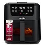 Instant Pot Vortex Compact Negro - Freidora de aire caliente 5 l cesta, fácil de limpiar.