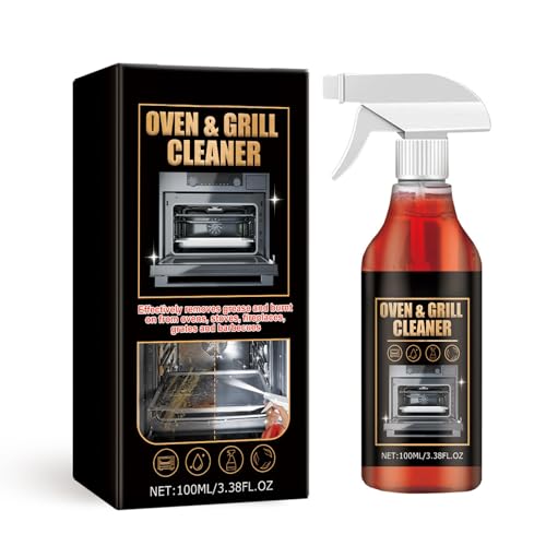 Oven Cleaner Heavy Duty Spray Oven and Grill Cleaning Spray Degreaser for Ovens Hobs & Grills Fast-Acting Formula Removes Baked-On Grease & Food Residue Multi-Surface Kitchen Cleaner (1PCS)
