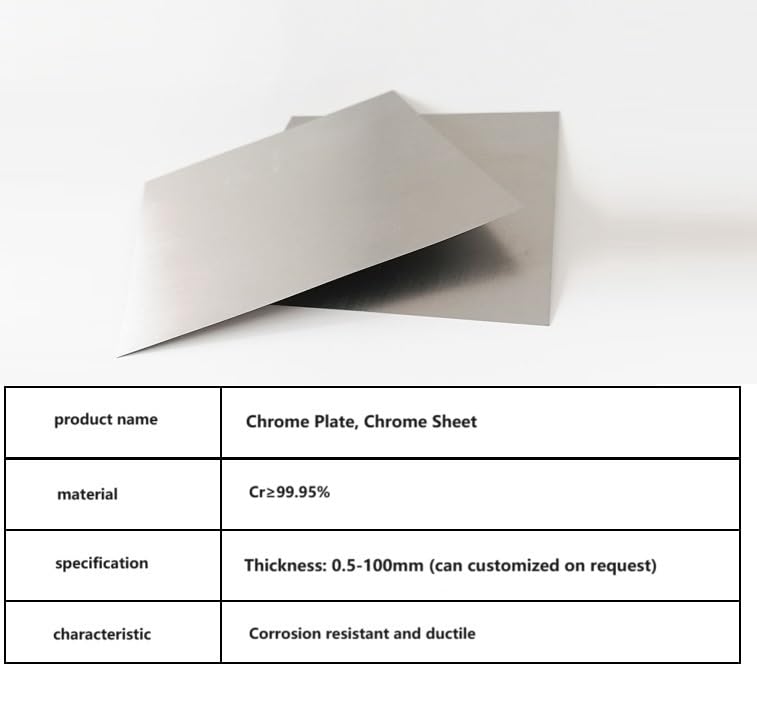 Image of Chromium Plate,Chromium Sheet,High Purity Chromium Metal,Cr99.95%,Silver Gray Metal,1pcs Size: 2 * 100 * 100mm,Thickness 2mm,W*L:100 * 100mm
