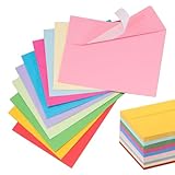 50 Pack A4 Envelopes, Colored, 4x6 Invitation Envelopes, Self Seal Envelopes Printable, for Weddings, Greeting Cards, Photos, Postcards, Mailing, Party
