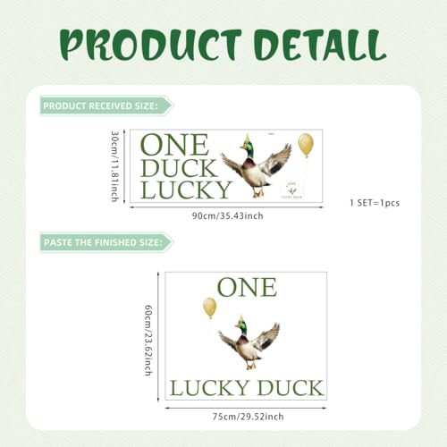 Vinilo decorativo One Lucky Duck 29.53 x 11.81 in miniatura 2