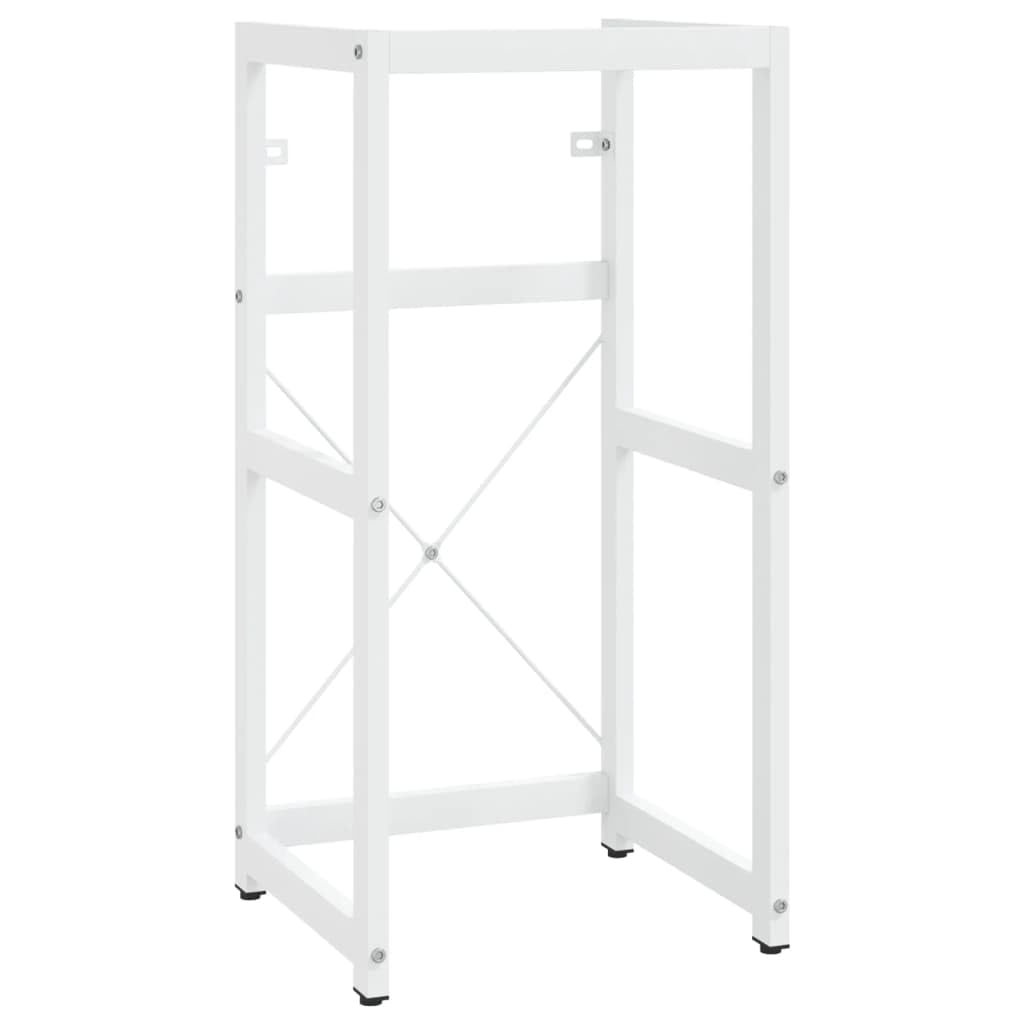 Mueble de lavabo de baño con lavabo empotrado, de hierro blanco, con marco de cerámica, diseño moderno, rebosadero, almacenamiento estable