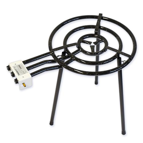 Kochmann Germany Paella Gasbrenner mit drei Brennringen - 82 cm Höhe - 60cm Breite - Perfekt für Geselligkeit im Freien