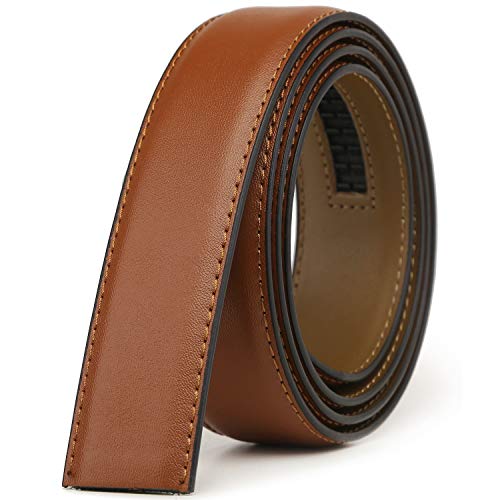 Image of Founders & C Mens Leather Ratchet Belt Strap Only 1 3 /8 inch Without Buckle,Replacement Strap Suitable for 40MM Slide Buckle