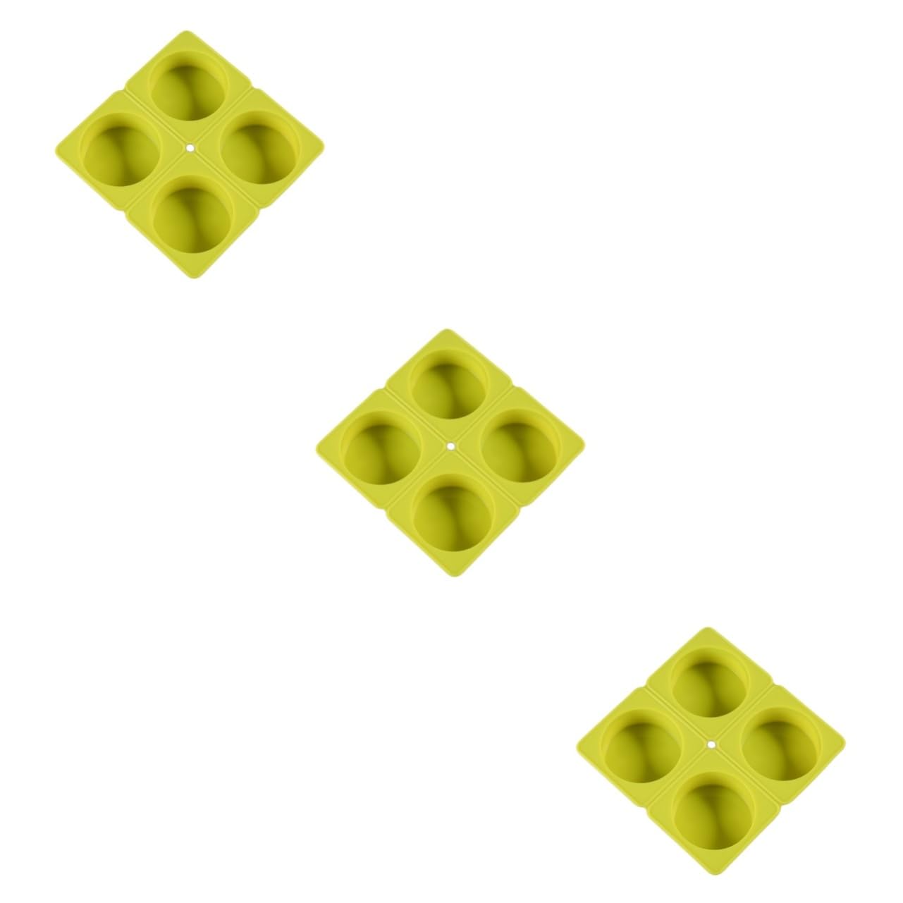 NUOBESTY 3stücke Handgemachte Seifen Silikonform Hochtemperaturbeständige Runde Fach Seifenform Flexible Und Antihaftbeschichtete Silikonform Für Seifenherstellung Zufällige Farben