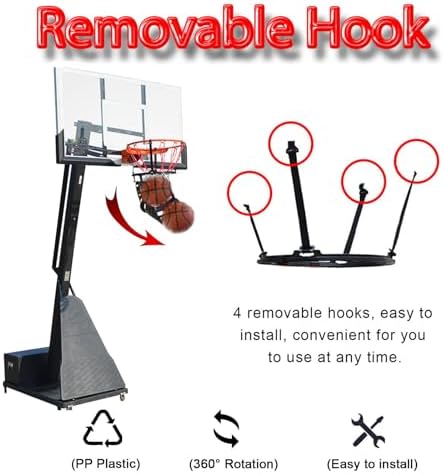 Basketball Return Net System - Durable Training Rebounder for Free-Throw Practice Enhances Shooting Accuracy Ideal for Solo or Camp Drills