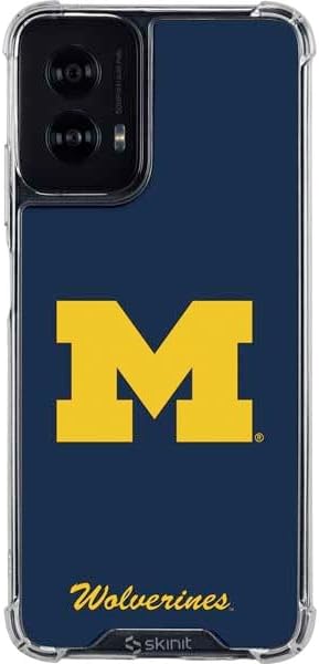 Skinit Clear Phone Case Compatible with Moto G Power 5G (2024) - Officially Licensed University of Michigan Blue Jersey Design