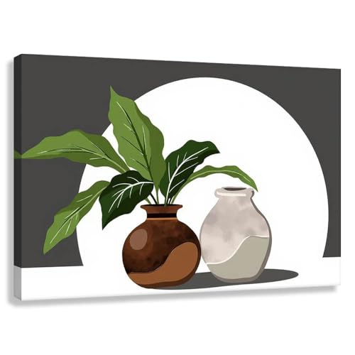 Novup Living Room Wall Art – Plant Canvas Print Decor