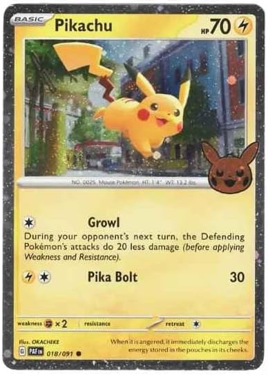 Pokemon - Pikachu 018 - Trick or Trade 2024 - Cosmos Holo - Halloween Promo