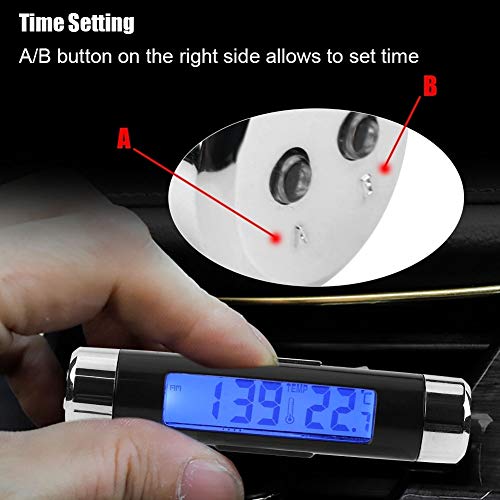 Broco Multi-functional Car Auto Electronic Clock Thermometer LED Backlight Digital Display - Image 4