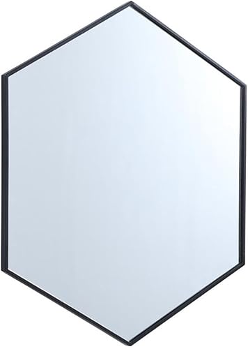 Miniatura 3 de Elegant Decor Eternity - Espejo hexagonal con marco de metal de 32 x 38 pulgadas, color negro