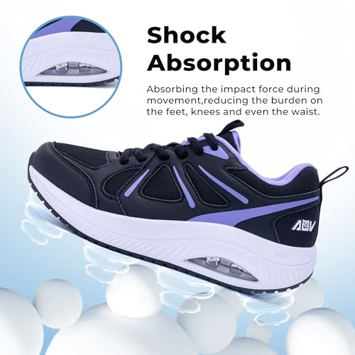 Image of QAUPPE Womens Walking Shoes with Arch Support Athletic Orthotic Sneakers for Women Foot Pain Relief