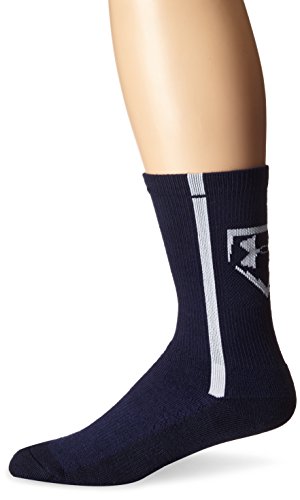 Under Armour Men's Baseball Crew Socks, Midnight Navy/White, Medium Under Armour Men's Baseball Crew Socks, Midnight Navy/White, Medium