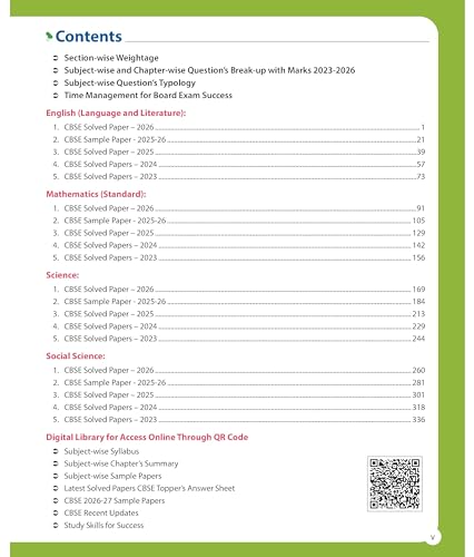 Image of Macmillan CBSE Class 10 PYQ 2023-2026 | Previous Year Question Papers with Solutions | Mathematics (Std), Science, English & Social Science | 600+ ... Board Exam (CBSE PREVIOUS YEARS SOLVED PAPER)