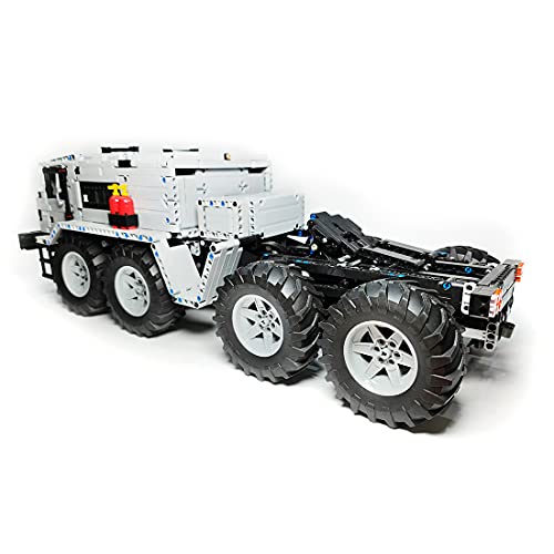 Onenineten Technik 8x8 Militär-LKW mit Anhänger Bausteine, 2.4Ghz RC Ferngesteuertes LKW Modell Bausatz mit 9 Motoren… – Bild 4