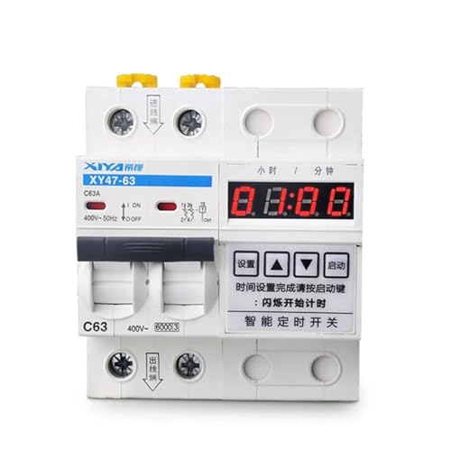Disyuntor de 63 A 12000 W MCB magnetot&eacute;rmico con cuenta atr&aacute;s programable hasta 99 horas 5