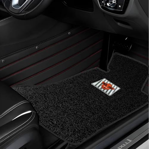 Image of NEXTA 9D Premium Custom Fitted Car Tray Mats Compatible with Nissan Gravite (Black Red)