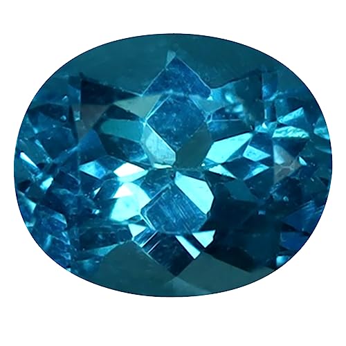 Apatite bleue naturelle 1.04 ct ovale pour remplacer une pierre perdue ou abîmée