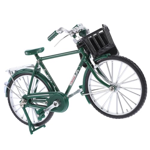 HOOTNEE 1 セット バイクの彫刻 コレクションキッズ レトロ人力車 ミニ三輪車モデル 人力車模型 ヴィンテージバイクモデル オートバイの置物 三輪車の像 バイクフィンガーモデル シミ