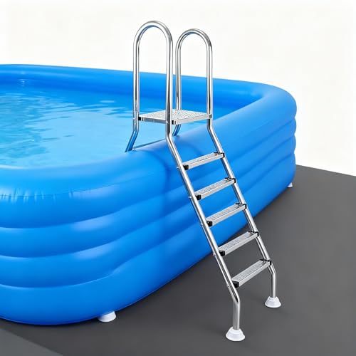 Escalera para Piscina Elevada de Acero Inoxidable 3 Pasos miniatura 2