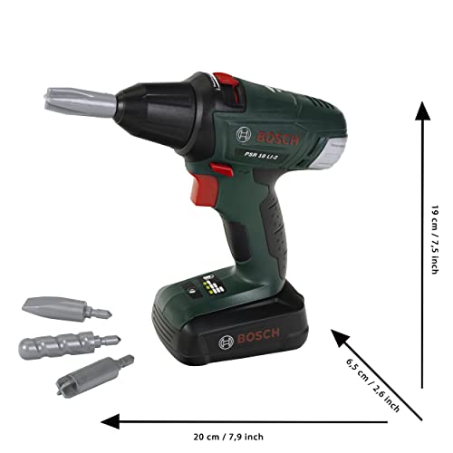 Theo Klein 8567 Bosch Cordless Screwdriver I Battery-Powered Screwdriver with Rotating and Interchangeable Bits I Light and sound I Toys for Children Aged 3 and over