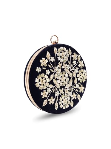 Image of THE TAN CLAN Shalimar Hand Embroidered Clutches for women Purses Luxury Evening Handbags for ladies