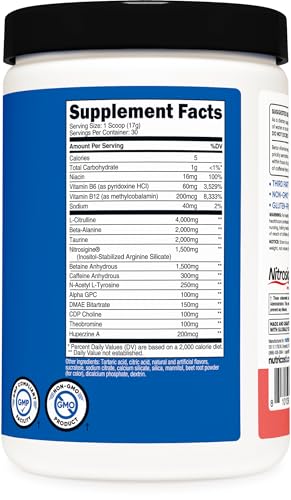 Image of Nutricost Pre-Workout, Watermelon, 30 Servings, Vegetarian, Non-GMO and Gluten Free (Pre-X)