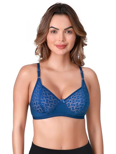 Image of SKDREAMS Naina Net Seamed Non Padded Full Coverage Non-Wired Women Full Coverage Bra