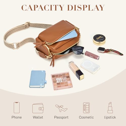 Image of Missnine Small Crossbody Purse Women Quilted Crossbody Bags Soft Leather Shoulder Handbags with Adjustable Strap
