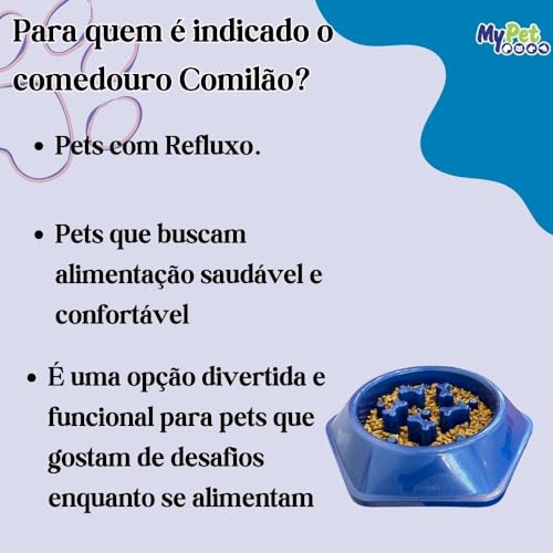 Comedouro para Cães Lento, Comedouro Educativo para Gatos, Comedouro para Cachorros, Alimentação Len